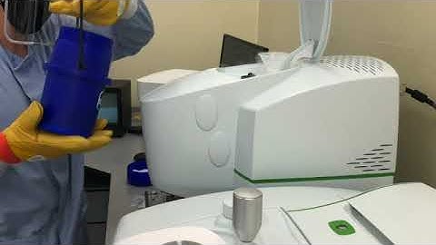 Filling the FTIR microscope with liquid nitrogen (Love it!)