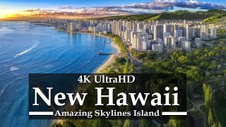 New Hawaii 2021 Skyscrapers- by Drone [4K UltraHD] | Amazing Island Travel Attractions Honolulu USA
