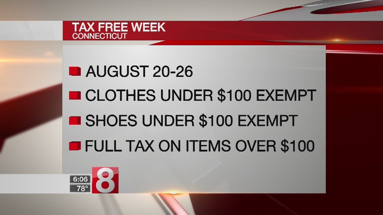 Tax Free Week approaching for Connecticut YouTube