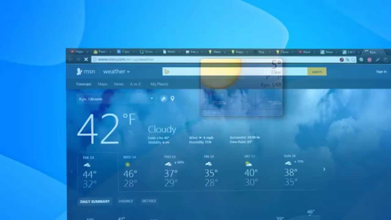 Weather Windows 7 Desktop Gadget