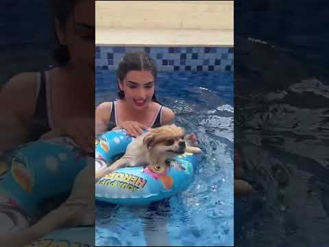 ميس دعاء تسبح مع ليونه