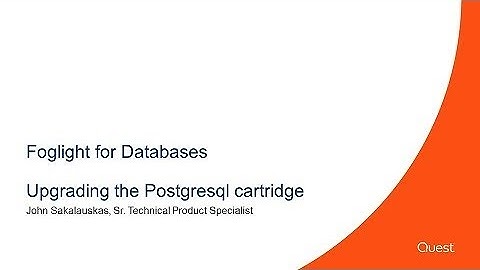 Foglight - Upgrading the Postgresql cartridge for 5.9.2.1