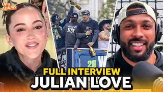 Julian Love Almost FELL OFF Parade Bus?? Mike MacDonald's "Bone Temple" &amp; Super Bowl Interception!