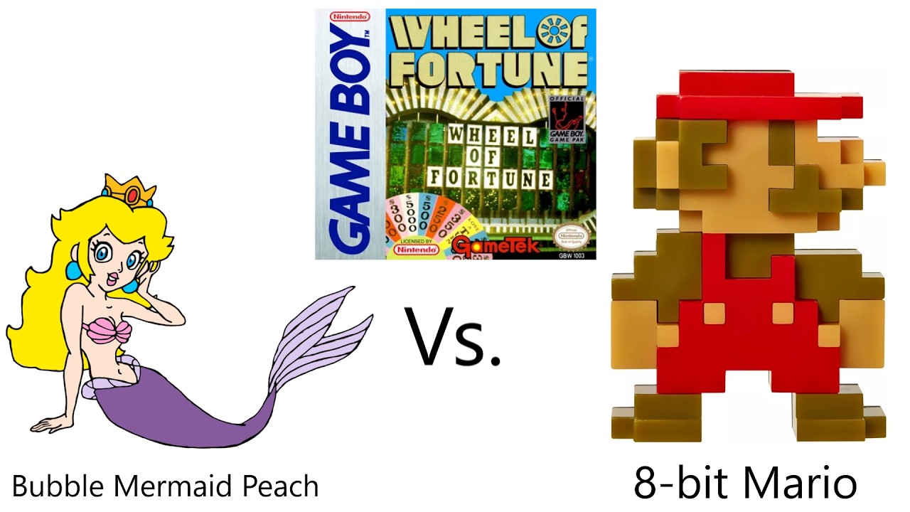 Wheel of Fortune Game Boy Season 3 Episode 124 (Bubble Mermaid Peach vs. 8-bit Mario)