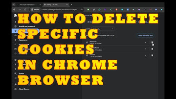 HOW TO DELETE SPECIFIC COOKIES IN CHROME BROWSER