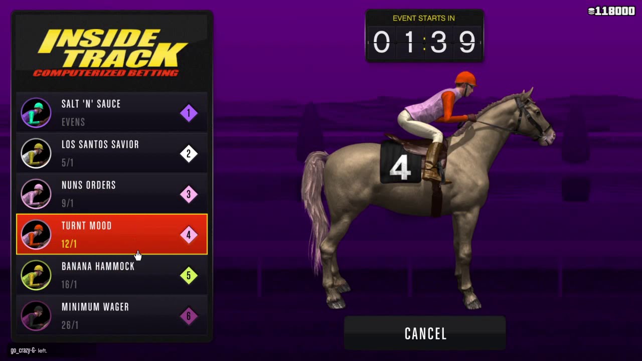 Winning 130,000 on Horse Racing GTA 5 Casino FIRST BET! YouTube