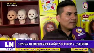 ¡Mira este sorprendente emprendimiento! Joven fabrica muñecos "Chuckys" y los exporta al extranjero