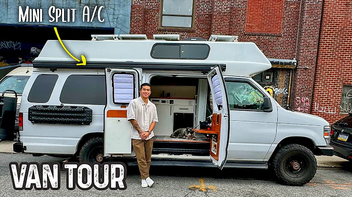 INSANE Classic Ford Econoline Custom Camper Van Build W/Fiberline High Roof & Mini Split AC