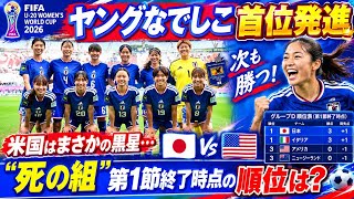 【U-20女子W杯】ヤングなでしこ首位発進、米国はまさかの黒星　“死の組”第1節終了時点の順位は？