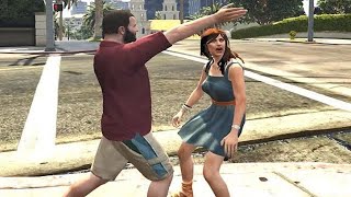 SUPER PUNCH vs NPCs in GTA 5 (Gta V Funny Moments)