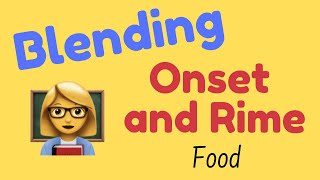 Phonological Awareness - Blending Onset and Rime - Australian Accent - Food