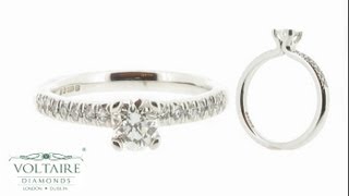 Four Claw Solitaire with Scallop Set Shoulders - ER 1412