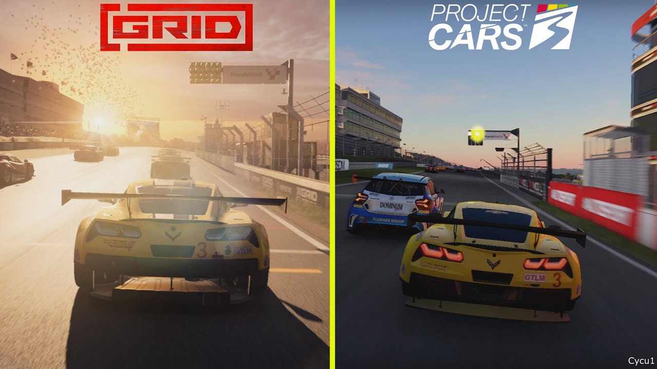 Project CARS 3 vs GRID 2019 - Brands Hatch PS4 Pro 4K Graphics