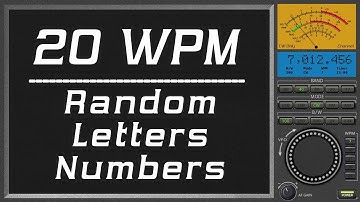 20wpm Random Letter Number, CW Copy Speed improvement