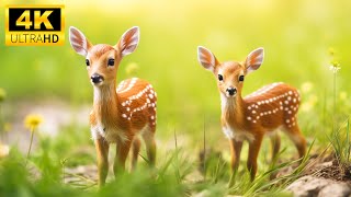 Baby Animals 4K (60FPS) UHD - สัตว์เล็กที่สวยงามพร้อมดนตรีผ่อนคลาย (ไดนามิกสีสันสดใส)