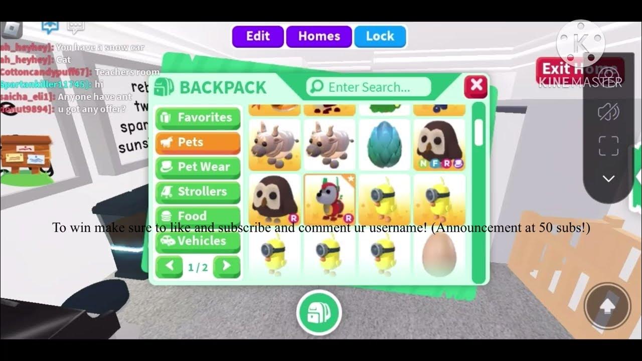 Adopt me giveaway! (Ride robo dog) info in description CLOSED YouTube
