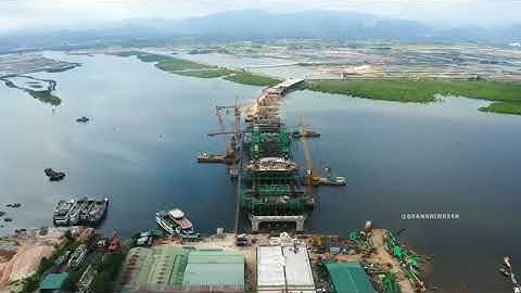 Tiến độ cầu 2100 tỷ nối 2 phường Giếng Đáy - Lê Lợi