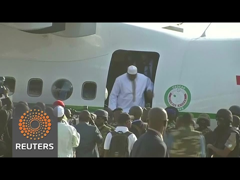 Gambia’s president makes a triumphant return home - Gambia’s president makes a triumphant return home