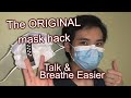 3D Mask Hack - Breathe/Talk Easier! DIY😷under 4 minutes!