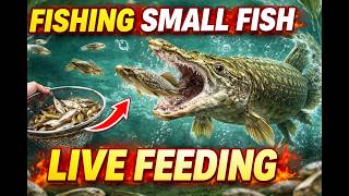 Fishing Small Fish to Feed My Alligator Gar | Live Feeding Action 🐟🔥
