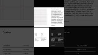 Luxury Watch Manual Grid System for Adobe InDesign #luxurywatch #typography #editorialdesign