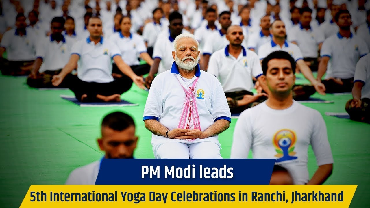 PM Modi leads 5th International Yoga Day Celebrations in Ranchi, Jharkhand PM Modi leads 5th International Yoga Day Celebrations in Ranchi, Jharkhand