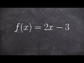 How to determine the domain of a linear function