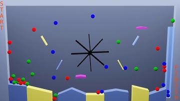 Obstacle Course / Survival Race / Marble Race / Marble Run / 45 Balls / Blender Animation /