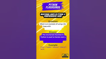 Mastering Loops in Python: A Comprehensive Guide #LoopsInPython #ForLoops #WhileLoops #PythonBasics
