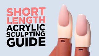 Short Length Acrylic Sculpting Guide | Tapered Square & Almond