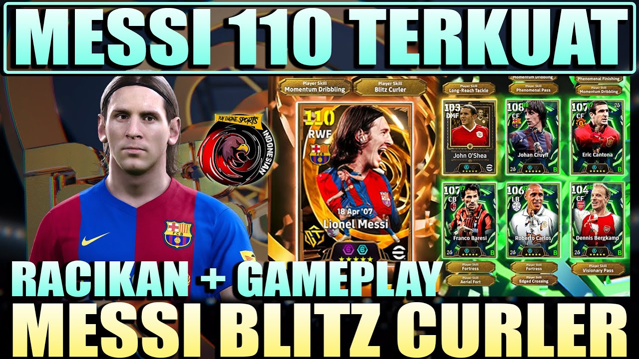 MESSI 110 TERKUAT !! RACIKAN TERBAIK + GAMEPLAY MESSI BLITZ CURLER !! BANTAI LAWAN !! MANTAP !!