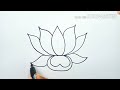 How to draw a LOTUS II Easy draw a LOTUS step by step ll
