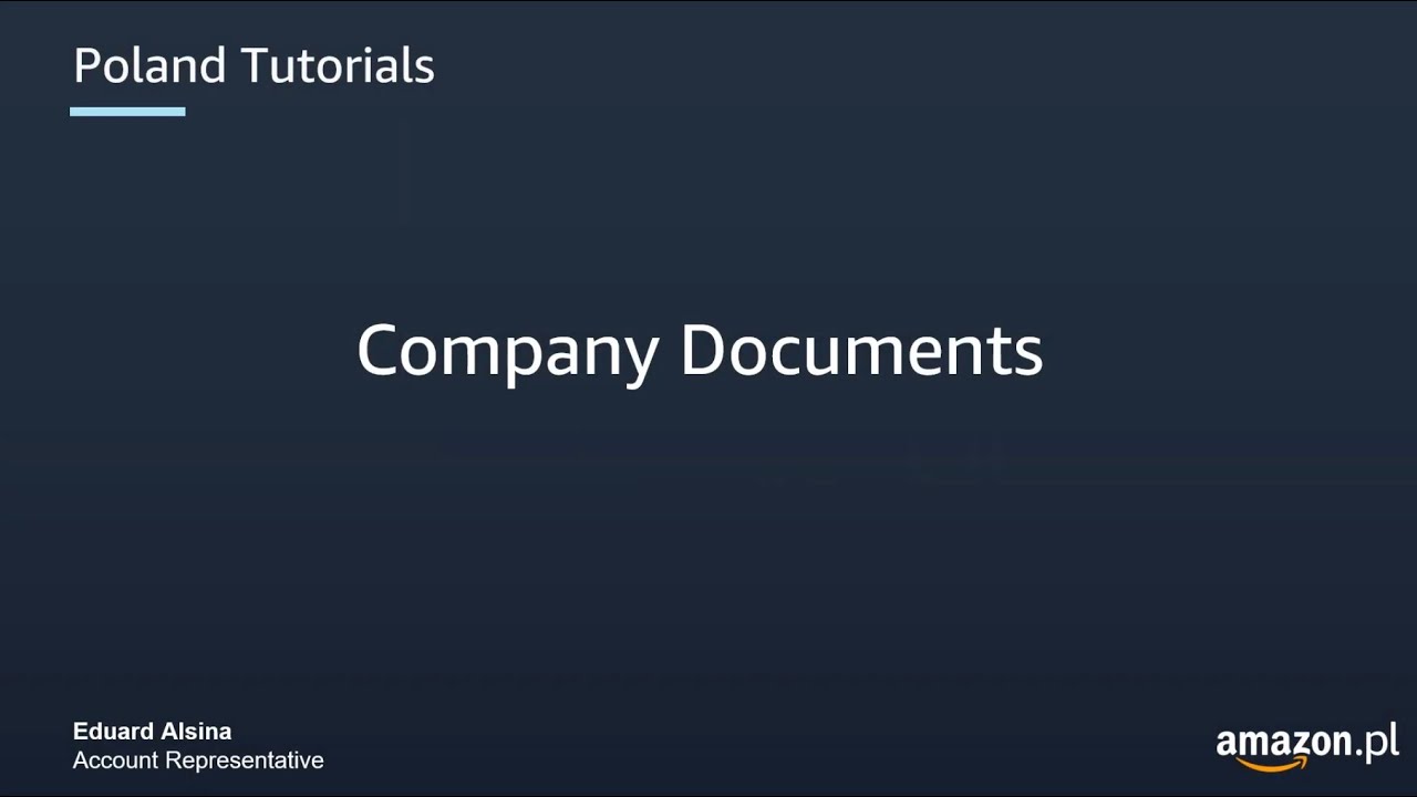 Sell on Amazon | European Seller Account Verification - Company Documents