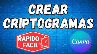 CREATE CRYPTOGRAMS - QUICK AND EASY - CANVA TUTORIAL -