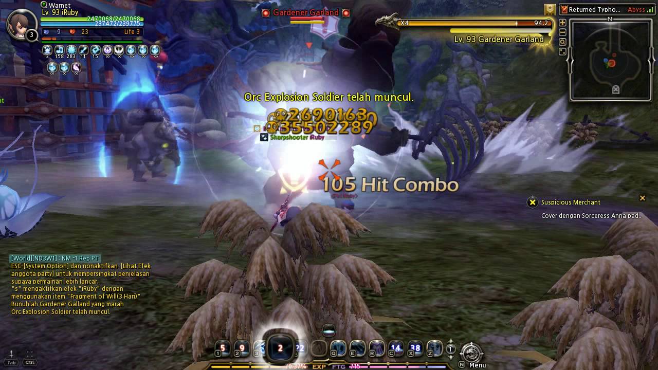 Dragon Nest INA "R" ~ Awakening Sniper Gameplay [PvE]