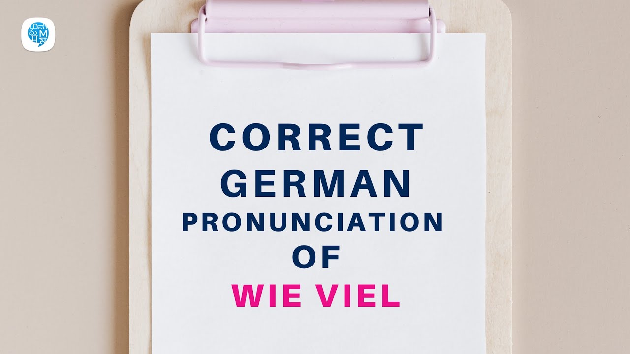 How to pronounce 'wie viel ' (how much) in German? German