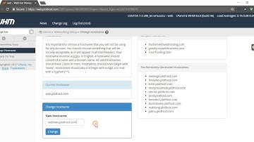 How to change the hostname on a cPanel web server