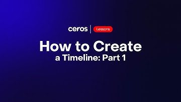 How to Create a Timeline: Part 1