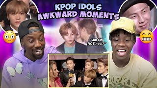 Kpop Idols being awkward at Award Shows (REACTION)