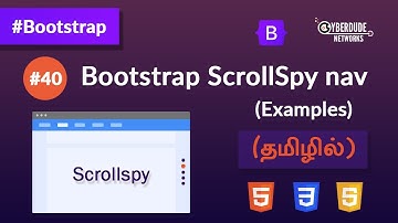 #40 - Bootstrap Scrollspy - Navigation Example - (தமிழில்) (Tamil) | Bootstrap Course