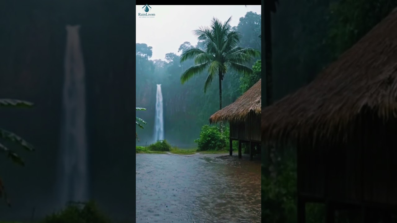 Misty Village Retreat 🌧️ Hidden Jungle Rain ASMR