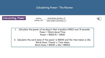 P3 8   Calculating Power Summary Foundation Tier