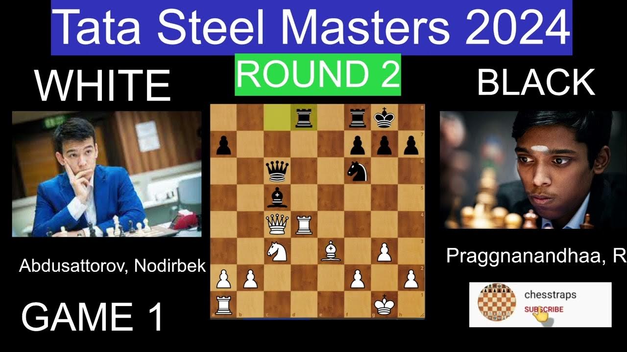 tata steel masters 2024 round 2 chesstraps abdusattorov vs 