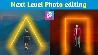 Next level photo editing in Android mobile 2021 | Neon border photo frame in PicsArt | #Technix Babu screenshot 2