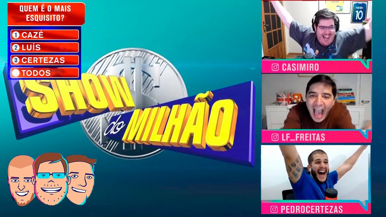 CASIMIRO, LUÍS E CERTEZA FICANDO MILIONÁRIOS NO SHOW DO MILHÃO! - Cortes TNT Sports