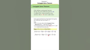 Conjugate Zeros Theorem | Write Polynomial with Complex or Irrational Roots! ✨➗ Example 1