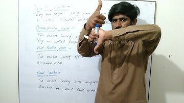 parallel , perpendicular, anti parallel and equal vector