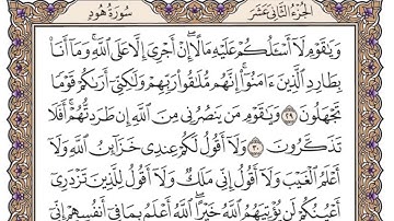 سورة هود مكتوبة _ فضيلة الشيخ ياسر الدوسري
