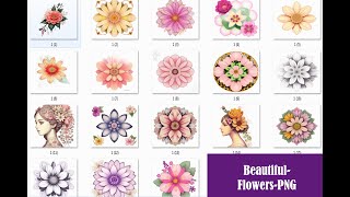 Beautiful-Flowers-PNG Images Sublimation 2 | | PNG Sublimation | #editingmaterial