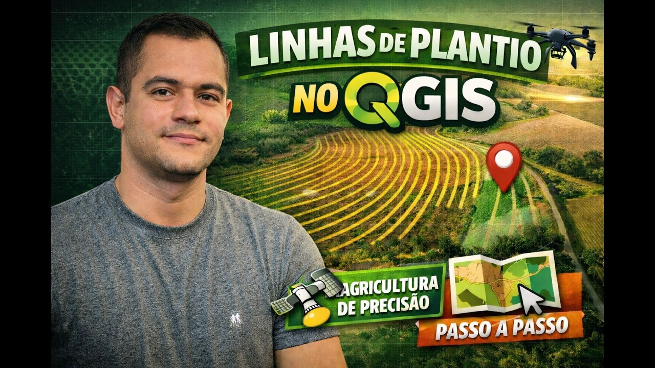 Linhas de plantio/pulverização no Qgis